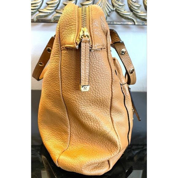 Halston Heritage Large handbag TAN Color Leather Bag Retail $495 - Picture 14 of 16